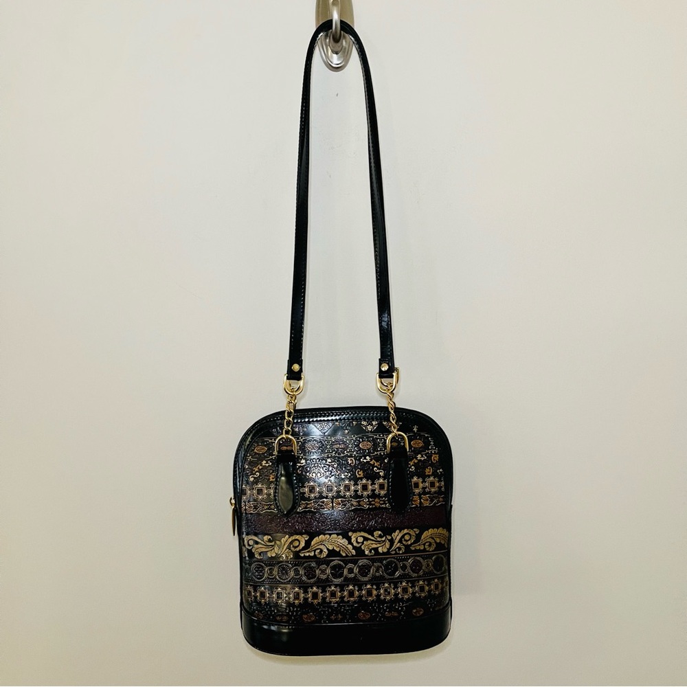 Talja Embossed Italian Leather Handbag Gem